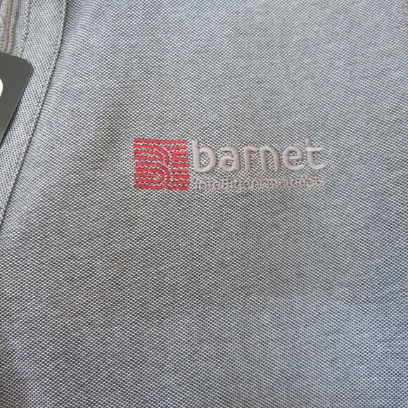 BARNET Spartanburg SC *NWT* Polo Uniform Shirt Size L Short Sleeve Gray/Black - Picture 2 of 5